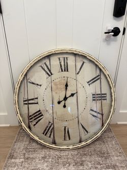 Large Rustic Farmhouse Wall Clock