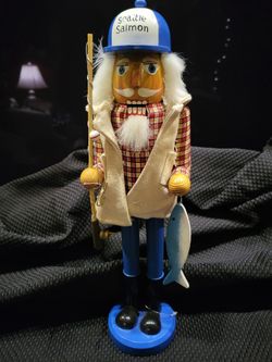 Rare Seattle Salmon Fisherman Nutcracker
