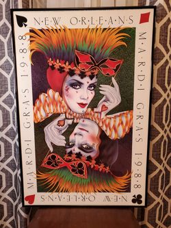 Vintage 1988 MARDI GRAS poster By ANDREA MISRETTA 