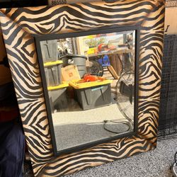 Safari Zebra Print Mirror