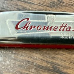 Hohner Chrometta 12 Vintage 60s-70s Harmonica - Chrome/Red