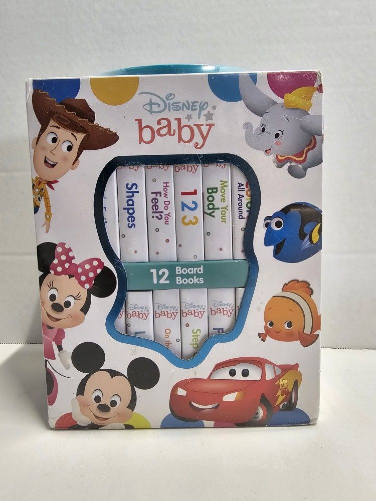 Disney Baby Mickey Mouse, Minnie, Toy Story and More! - My First Library 12 Board Book Set - First Words, Shapes, Numbers, and More! Baby Books