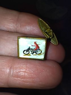Vintage Motorcycle Enamel Lapel Pin