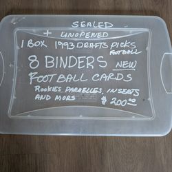 Reduced Eight Binders Of Cards Football