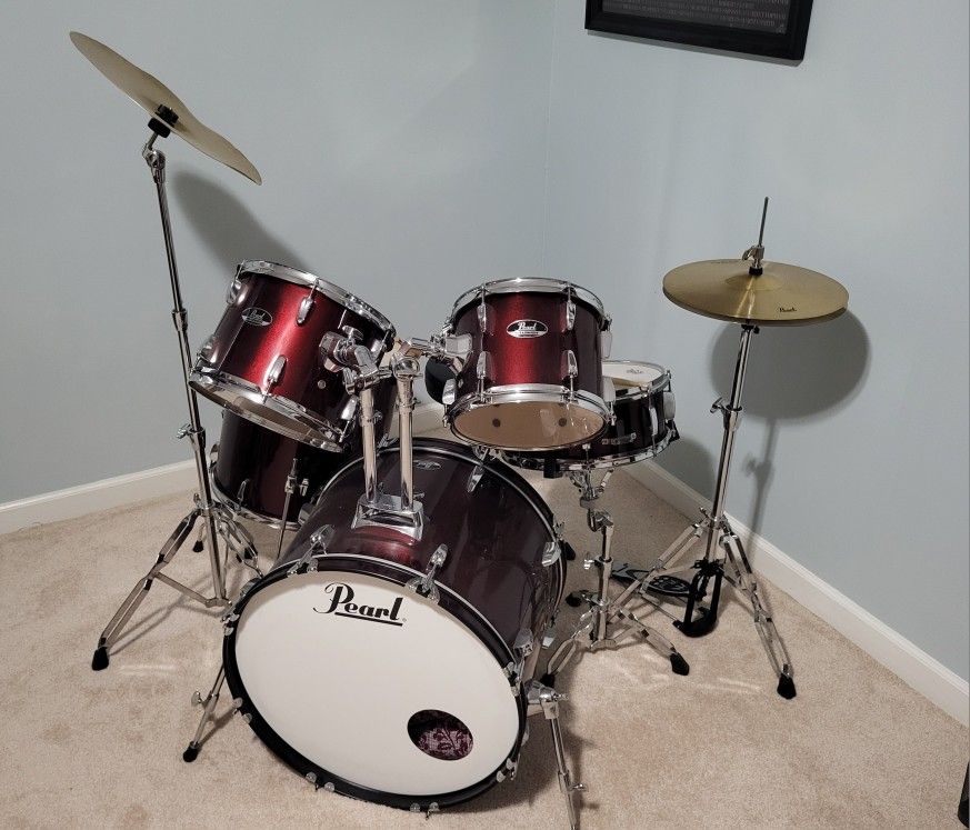 Pearl Roadshow 5pc Drum Set - Red