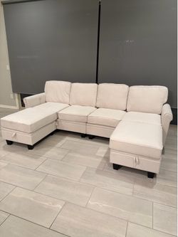 SECTIONAL U-Shape BEIGE Sofa