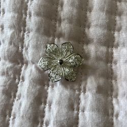 Vintage Brooch With Rhinestones 