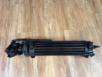 Manfrotto 519 Fluid Head + 525MVB Heavy Duty Video Tripod – Professional Broadcast System