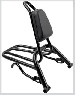 125cc Scooter Sissybar, Rear Luggage Rack in Heavy Iron Material