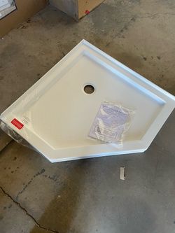 DreamLine SlimLine 36 in. x 36 in. Neo-Angle Shower Pan Base in White