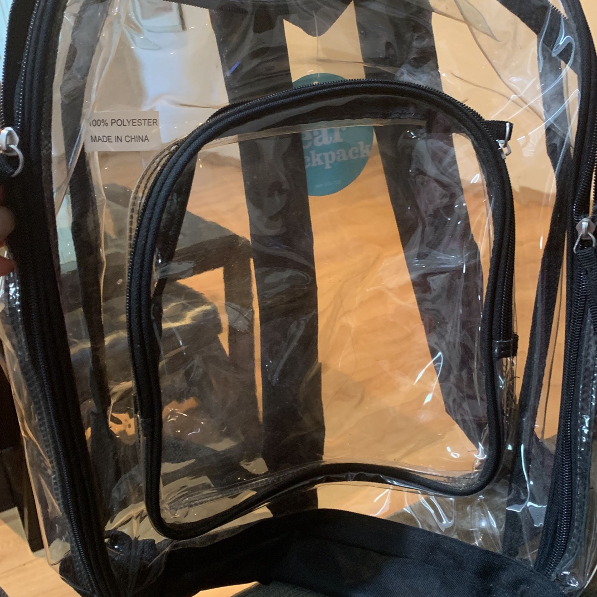 Clear 100% Polyester Backpack