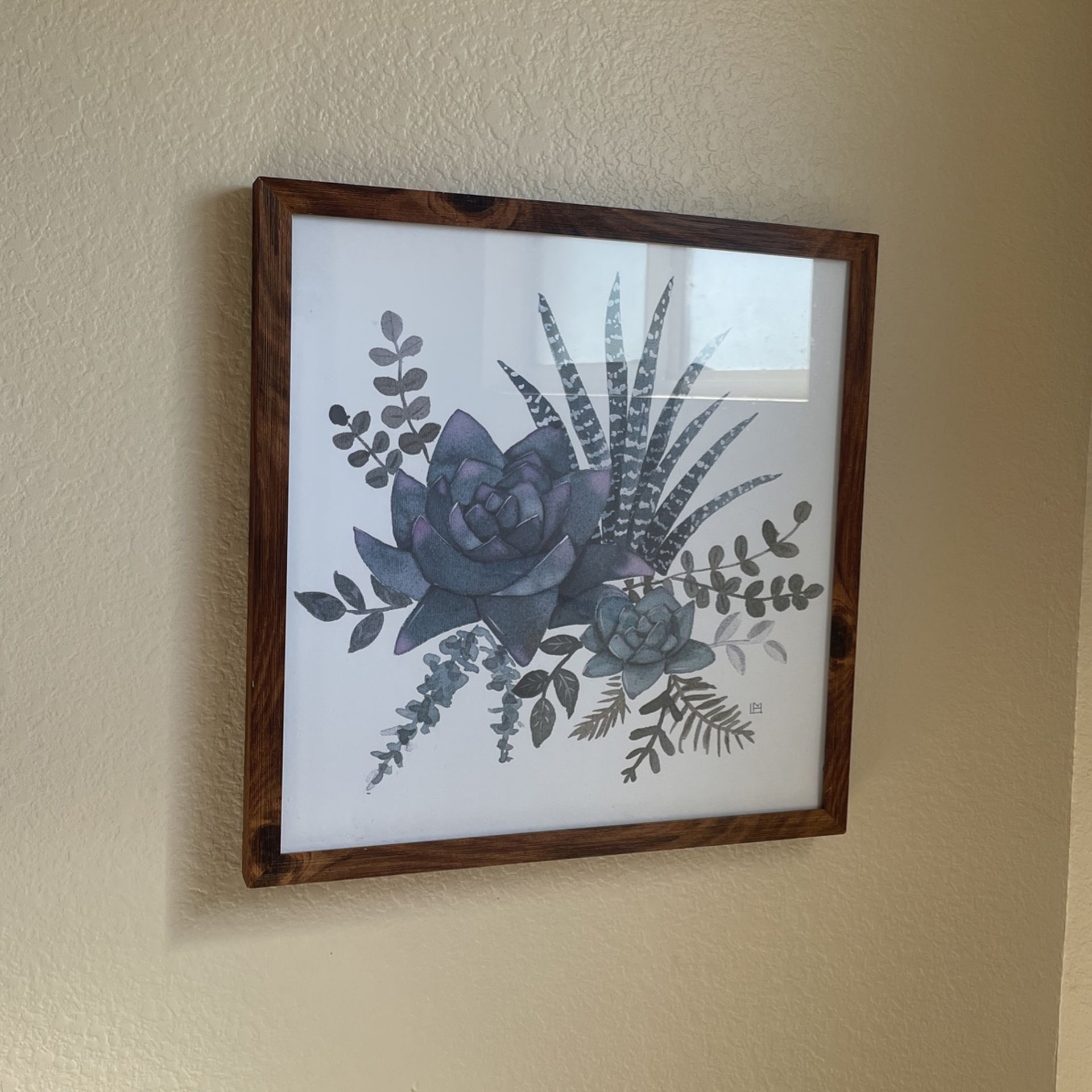 Wooden Frame With Plant Photo