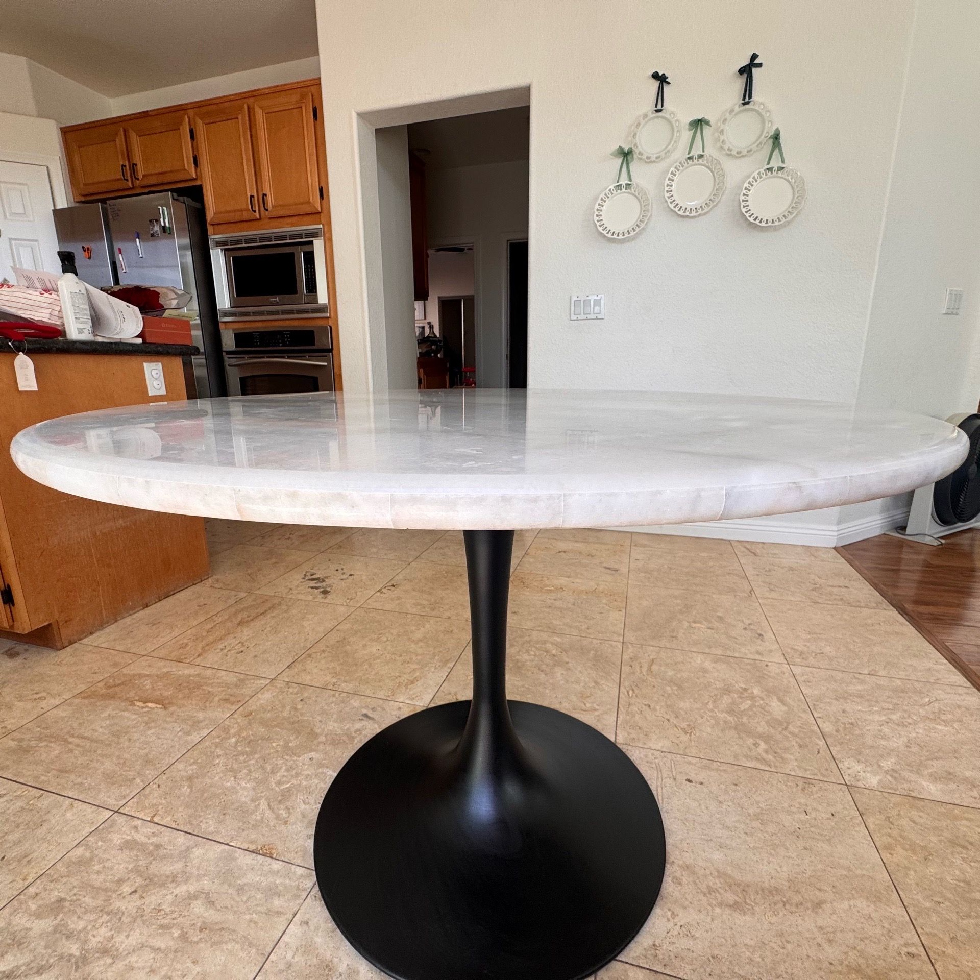 Marble tulip table 45 in