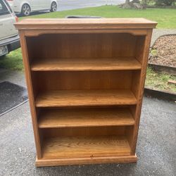Bookcase, Oak, 3 Adjustable Shelves, Delivery