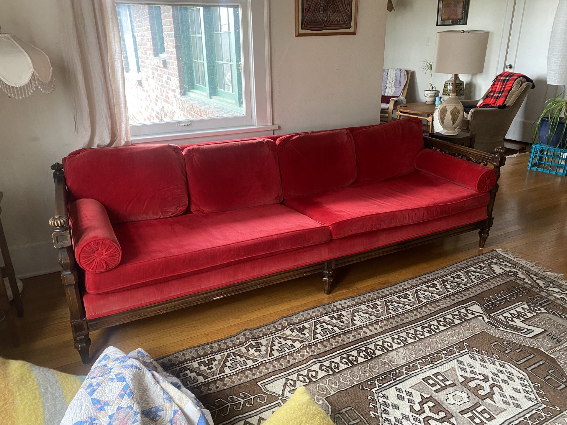 Big Red Antique Couch