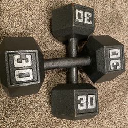2 60 Lb Dumbells