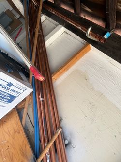 5 pipes 10ft Blue line L 1 1/2 “ Copper pipes $145 each, Pipas de 1 1/2” línea azul L $145 c/u