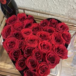 24 Roses Heart Shaped Box $120 