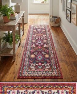Washable Fleur Runner Rug