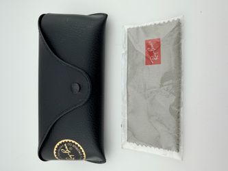 Ray Ban Sunglasses Black Soft Case with Lens Wipes Cleaning Cloth