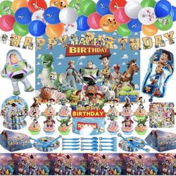 Toy Story Characters theme Birthday Party Decorations w/Backdrop