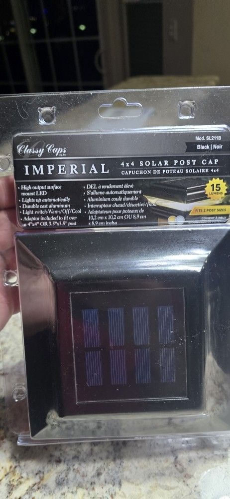 (8) 4x4 Solar Post Caps Black
