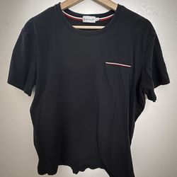 Moncler Classic Black Logo Pocket Tee – Size XL