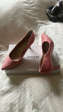 Alfani 7M Silver Salmon Weave Heel