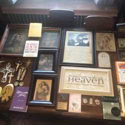 Lot Of Religious Pictures/items