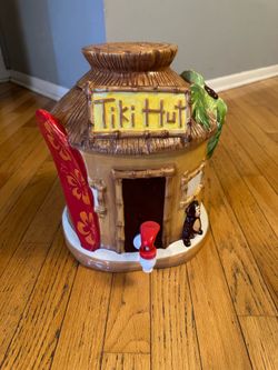 Tiki Hut 2 Gallon Ceramic Beverage Dispenser Target Home Monkey Surf Board Palm