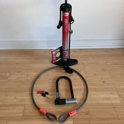 U Lock Wire Lock and Air Pump
