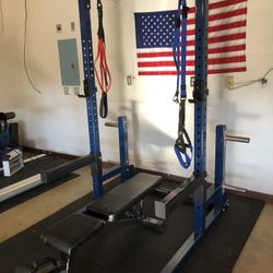 Squat Rack With Olympic Weights 