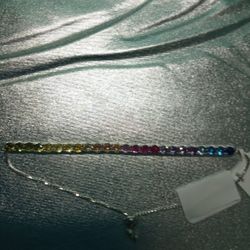 Rainbow Colored Womens Bracelet 