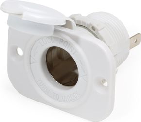 12V DC Dash Socket, White - NEW