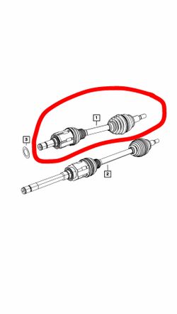 OEM Mopar Jeep Trackhawk Front Driver Axle