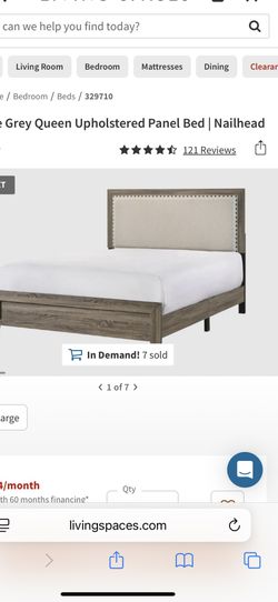 Queen panel bed