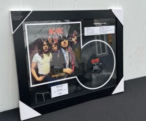 HIGHWAY TO HELL AC/DC 1979  Vinyl Record Wall Art Framed Rock N Roll