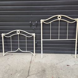 Twin Size Headboard, Footboard & Metal Frame