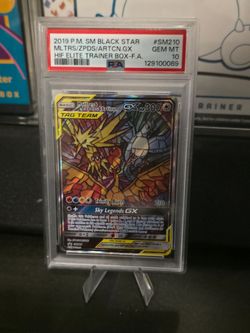 Pokemon Moltres Zapdos Articuno GX PSA 10 #SM210