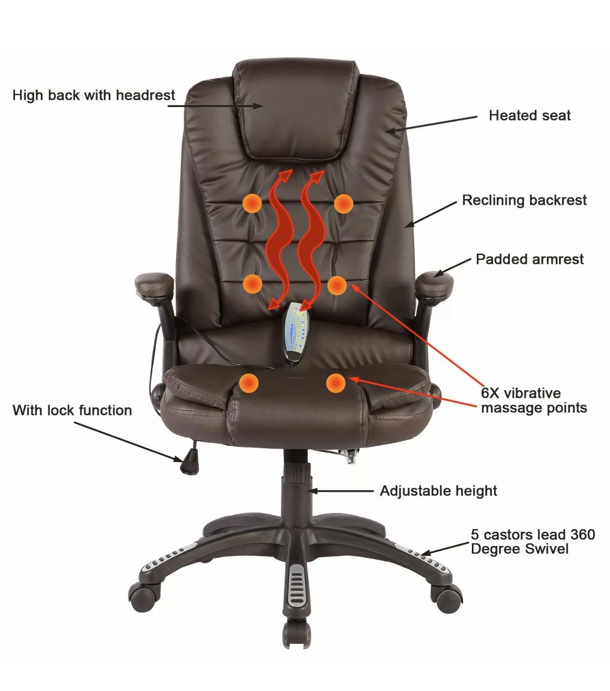 Brand new brown massage chair computer chair office chair