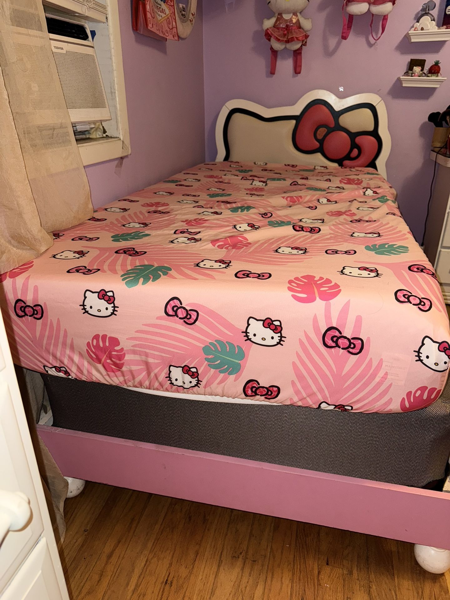 Hello Kitty Twin Bed Frame And Box spring