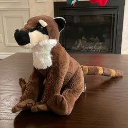 Zoo-Friends Brown &amp; White Coatimundi Plush Toy Stuffed Animal Excellent Conditio 