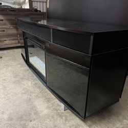 Alf Dafre LED Fire Place Tv Center Stand With Speaker Built In Home Entertainment System