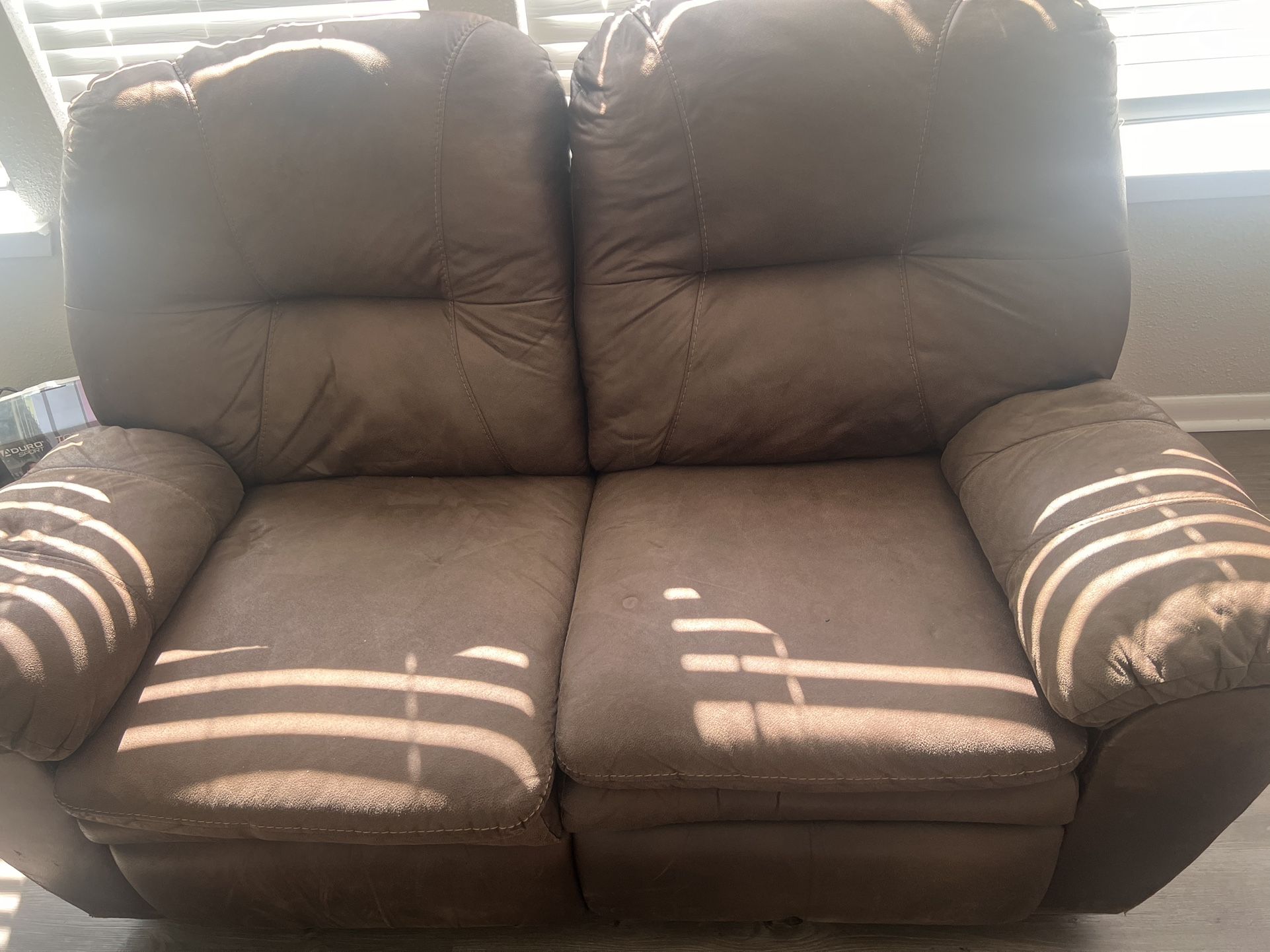 Brown Sofa With Recliner