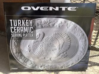 Ceramic turkey platter
