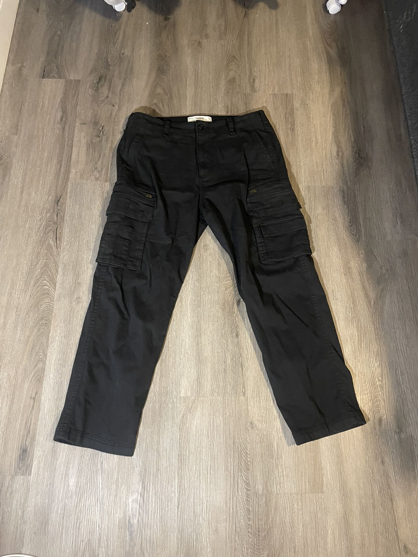 Y2K Black Hollister Loose Cargo Pants W34 L32