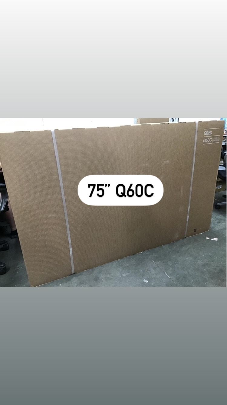 SAMSUNG 75-Inch Class QLED 4K Q60C Series Quantum HDR, Dual LED, Object Tracking Sound Lite, Q-Symphony, Motion Xcelerator, Gaming Hub, Smart TV with 