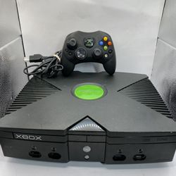 Original Xbox Microsoft Console w cords controller tested!