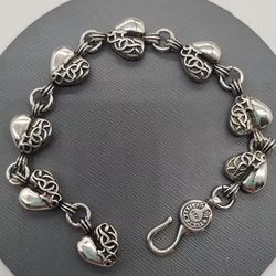 Chrome Hearts Breaking Hearts/Love Heart Bracelet, Adjustable 8”