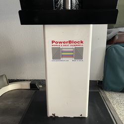 💪 POWERBLOCK PRO ADJUSTABLE DUMBBELL SET – GOES TO 125 LBS EACH – STAND INCLUDED 💪HOME GYM